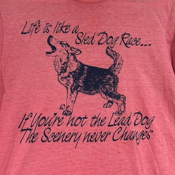 Vintage Life Is Like a Sled Dog Race Shirt - Picture 2 of 3